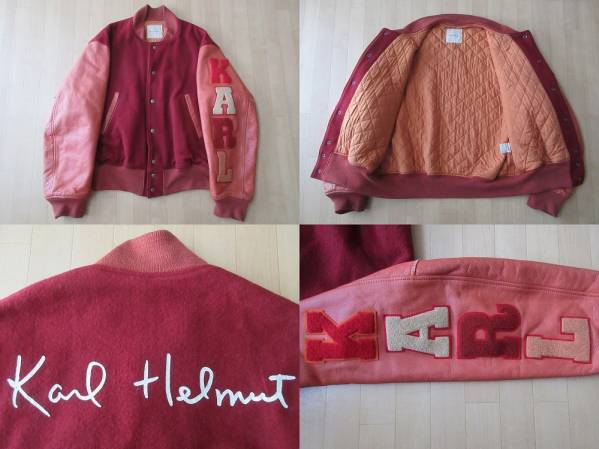 Karl Helmut袖革 スタジャンL牛革 本革 ピンクハウス ジャケット