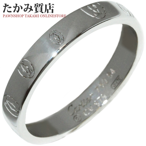 質屋[中古]カルティエ K18WG 指輪(メンズリング) ＃64(23号)