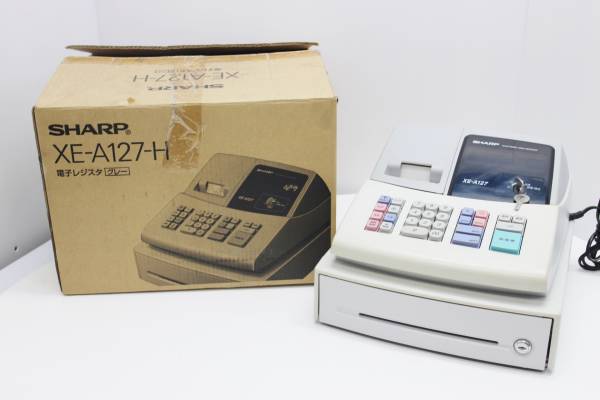 △動作OK!! SHARP□レジスター XE-A127(C2585) レジスタ 店舗用品