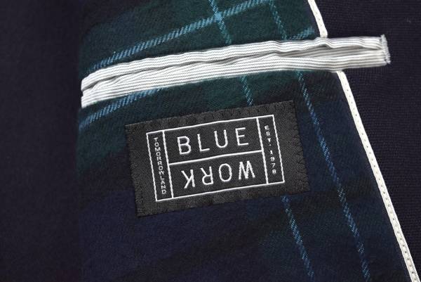 極上 トゥモローランド BLUE WORK ネイビー 紺 ジャケット M 46 男性用