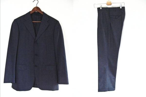 ★BURBERRY BLACK LABEL 3B シングル スーツ 濃グレー40R