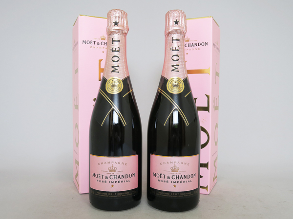 ④MOET&CHANDON モエ・エ・ シャンドン ロゼ 750ml×2本 箱付