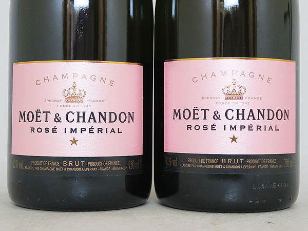 ④MOET&CHANDON モエ・エ・ シャンドン ロゼ 750ml×2本 箱付