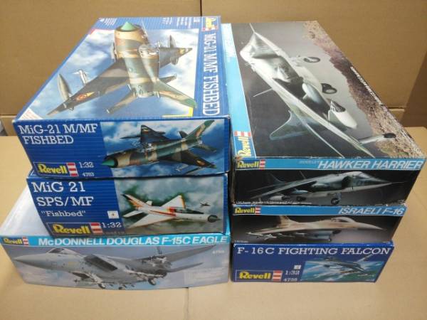★★1/32 F-16C F-15C MiG-21 ハリアー 6機組 レベル