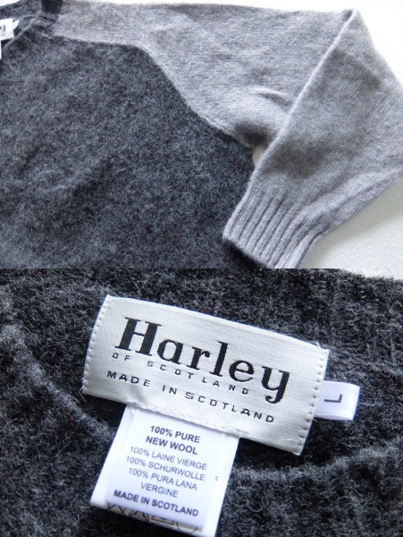 新宿伊勢丹購入・Harley of Scotland・ニットセーター・Lサイズ