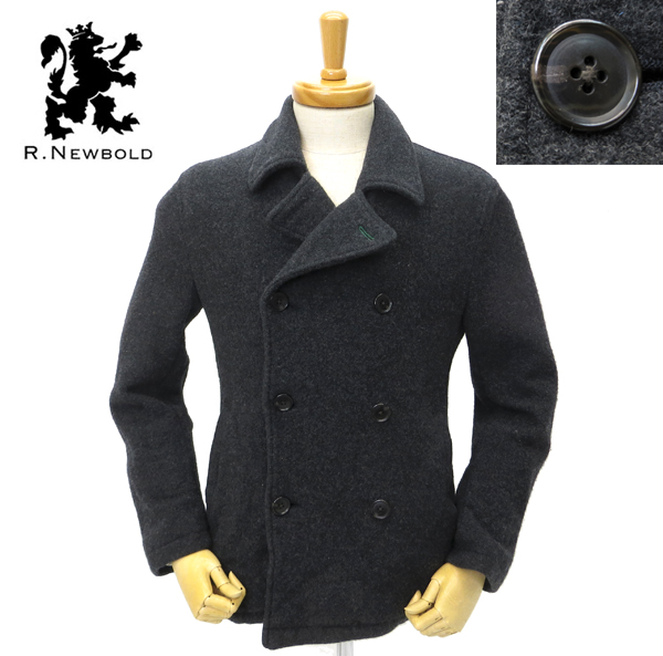 美品 R.NEWBOLD ポールスミス 圧縮ウール Pコート グレー M