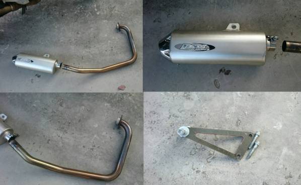 トリッカー250/セロー250/RSVマフラー/フルエキ/中古美品(マフラー本体 