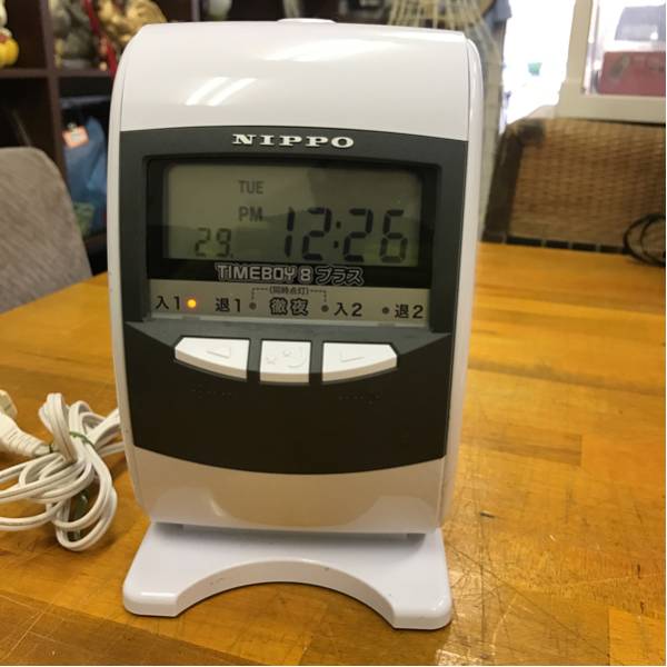 中古品 タイムレコーダー NIPPO TIMEBOY8プラス タイムカードに