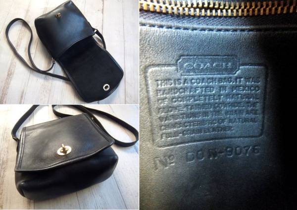 ◎COACH オールド コーチ レザー ショルダーバッグ 黒