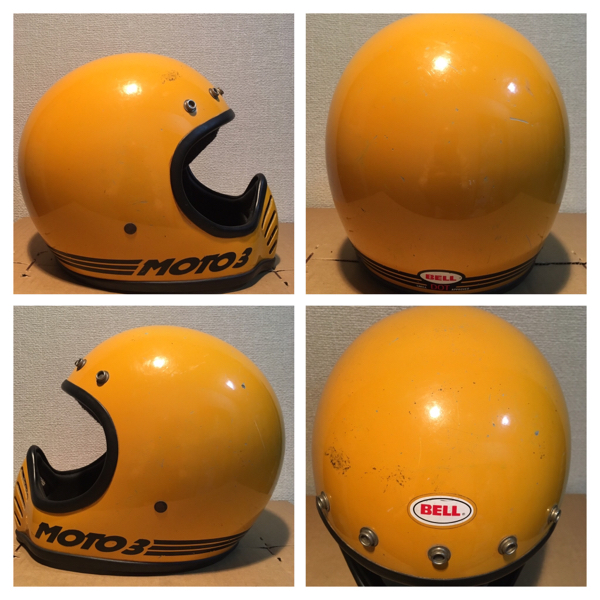 BELL MOTO3 イエロー 56cm ヘルメット、シールド 自動車、オートバイ
