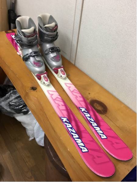 ウィンタースポーツ KAZAMA カザマ スキーブーツ 25cm レディース 白ピンク