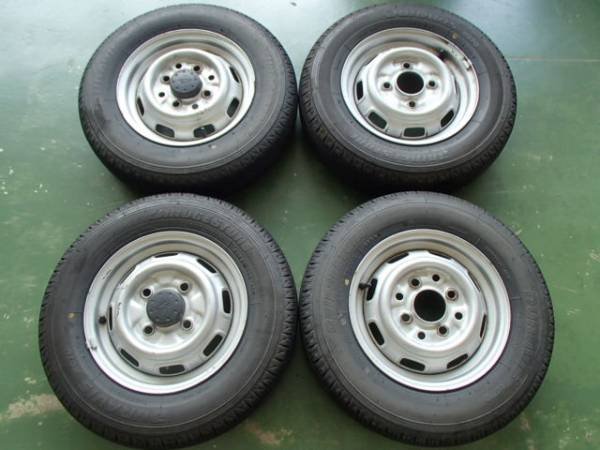 TWW1124◆ブリヂストン R670 145R12 6PR 4.00B PCD110 4H 4本SET