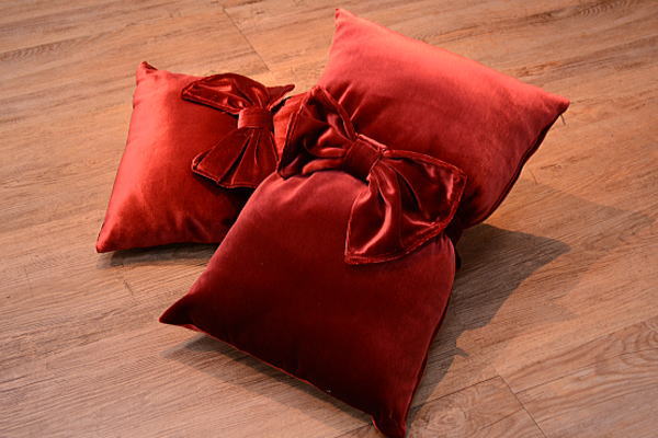 NY77O1*リボンクッション2点セット新品1円アウトレット展示品