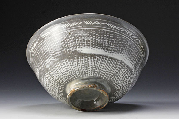 【古美味】三代清水日呂志 駕洛窯造 三島茶碗 十客 茶道具 保証