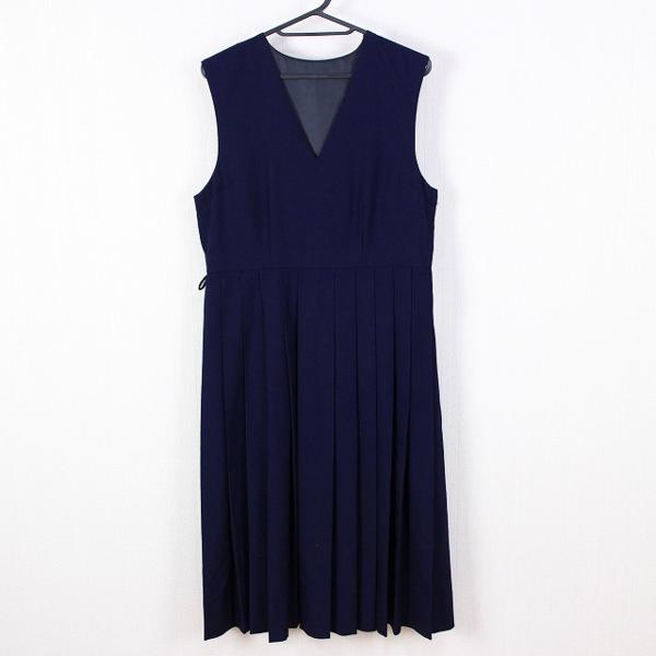 中古制服冬w78セーラー服高校中学ジャンバースカート紺EK428