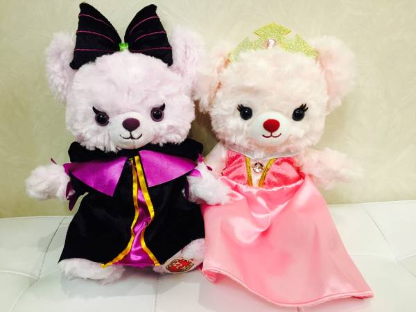☆顔厳選美人☆ユニベアぬいぐるみSローズローズ&モーヴセット