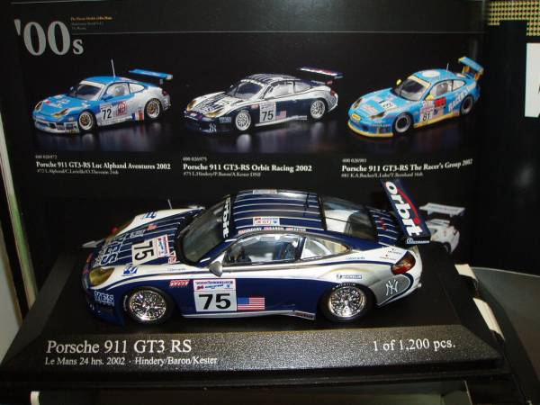 1/43 Porsche911GT3RS ”NY” LeMans’02#75ヤンキース絶版レア