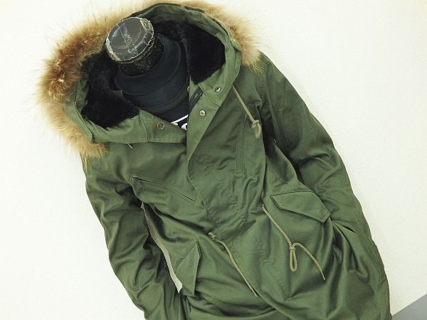 ★タイト!タケオキクチモッズコートLオリーブグリーン★