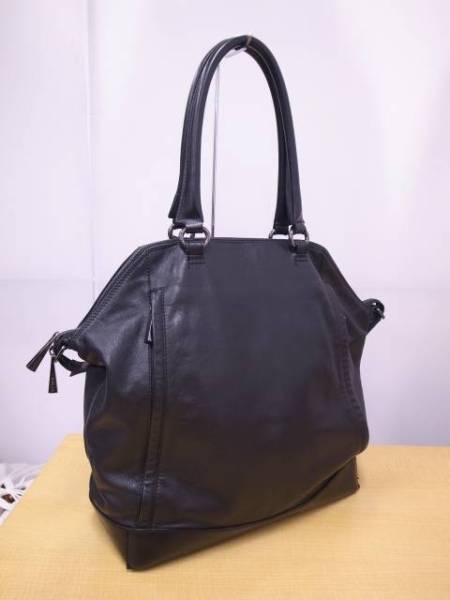 中古☆ジョセフJOSEPHレザートートバッグ黒ブラックイタリア製