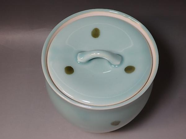 ◇茶道具 茶器【飛青磁 皆具】京焼 西尾瑞豊/木箱入 西尾