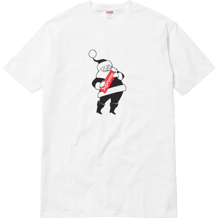 16AW Supreme SANTA TEE M X'mas Tシャツ 白(M) BOX 半タグ付