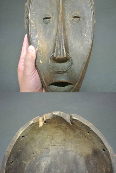38　アフリカ　フォン族　モディリアーニ　守り神　仮面　骨董