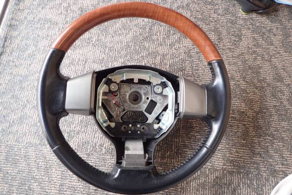 日産純正セレナ C25 木目調本革ハンドル ウッドステアリング
