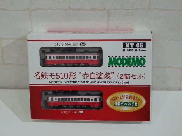 加117 MODEMO N NT-46 Nゲージ 名鉄モ510形 赤白塗装 鉄道模型