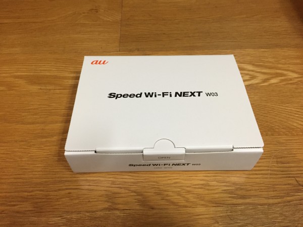 WiMAX2+Speed Wi-Fi NEXT W03 ホワイト【未使用品】