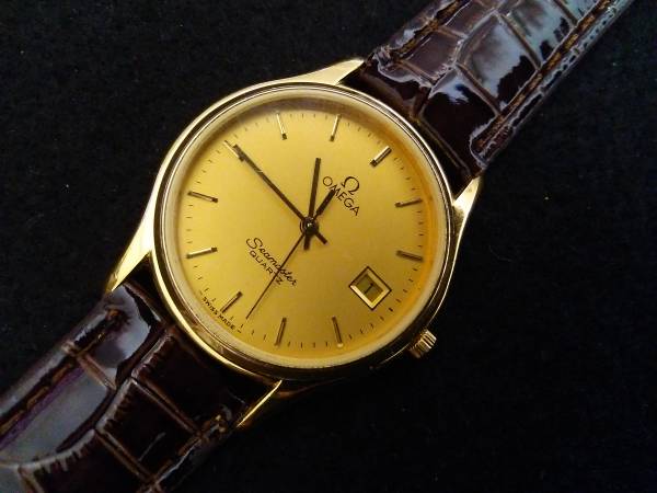 ∮OMEGA Seamaster メンズ ゴールド クオーツ