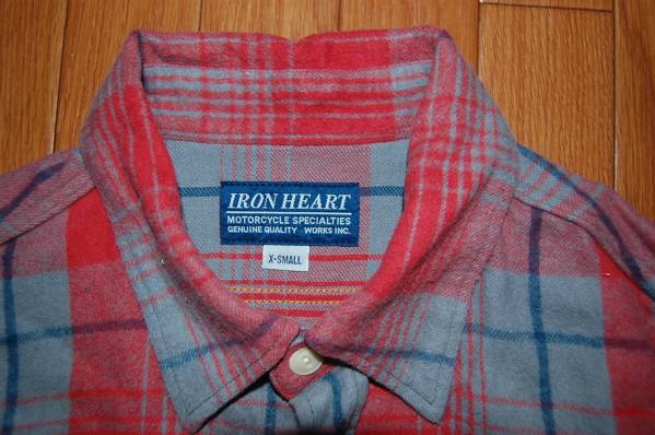 高品質，品質保証 アイアンハート/IRON HEART ネルシャツ XS 灰/赤(長袖シャツ)｜売買されたオークション情報、yahooの商品情報をアーカイブ公開 - オークファン 男性用