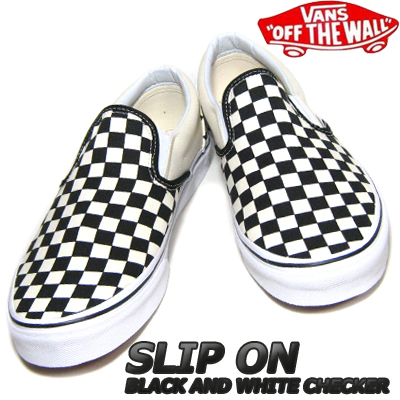 海外モデル VANS CLASSIC SLIP-ON BLK&WHT CHECKER/WHT US8.0 VANS（ヴァンズ） 並行輸入品 本国企画バンズ VANS USA企画