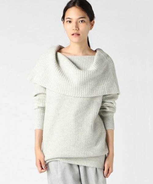 ドゥーズィエムクラス オフタートルニット ライトグレー 15AW