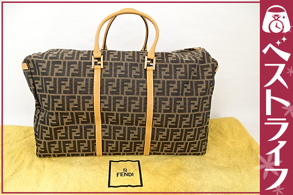 Fendi ズッカ柄 ボストンバッグ 大容量 ブラウン FENDI - FENDI