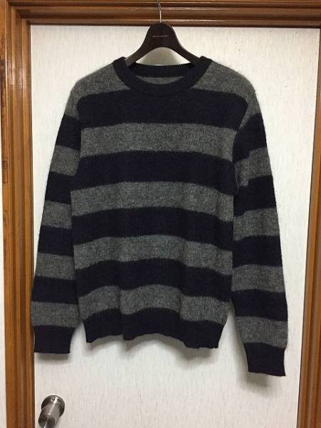L 美品 14AW キムタク WACKO MARIA BORDER モヘヤ ニット