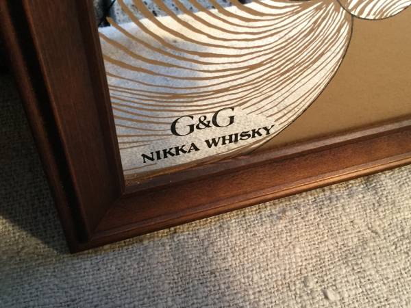 ニッカ 鏡 昭和 レトロ ウィスキー パブ ミラー nikka 壁掛け(看板