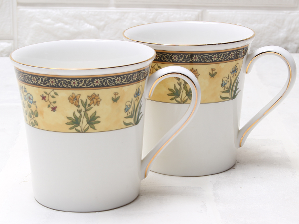 ウェッジウッド インディア マグカップ 2客 ボーンチャイナ