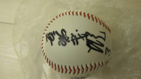 長嶋茂雄 貴重 直筆 サイン ボール 巨人 松井秀喜 清原和博 トリプル