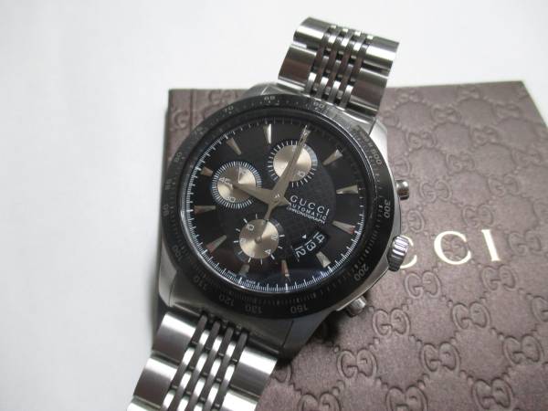 売切 美品 グッチ Gタイムレス クロノ 自動巻 YA126214 (21
