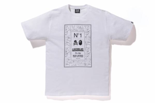 BAPE × NBHD TEE / 白 S