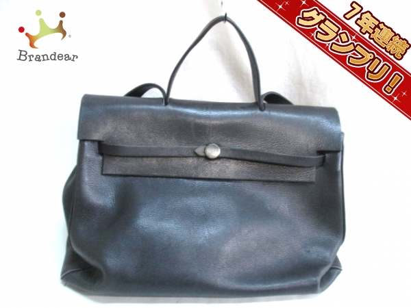 マウロゴヴェルナ ハンドバッグ 黒 2way レザー MAURO GOVERNA