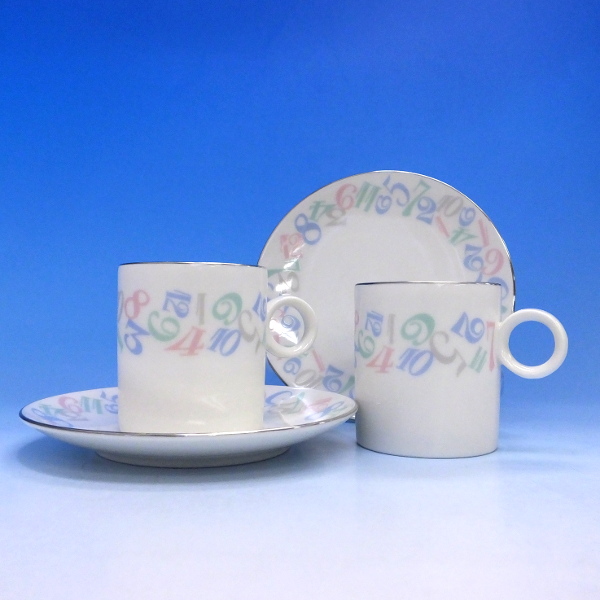 売り切り【おたからや美術画廊】フランク・ミュラー●デミタスカップ＆ソーサーペア/箱付/非売品/新品同様未使用品/美品/ブランド西洋食器