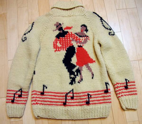 美品 カナタ KANATA カウチンジップセーター ダンス柄 カナダ製 タロンジップ BEAMSBOY 同型