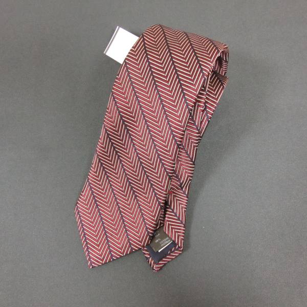 バーニーズニューヨーク BARNEYS NEWYORK 新品タグ付き ヘリンボーン柄 ネクタイ ハンドメイドイタリア製