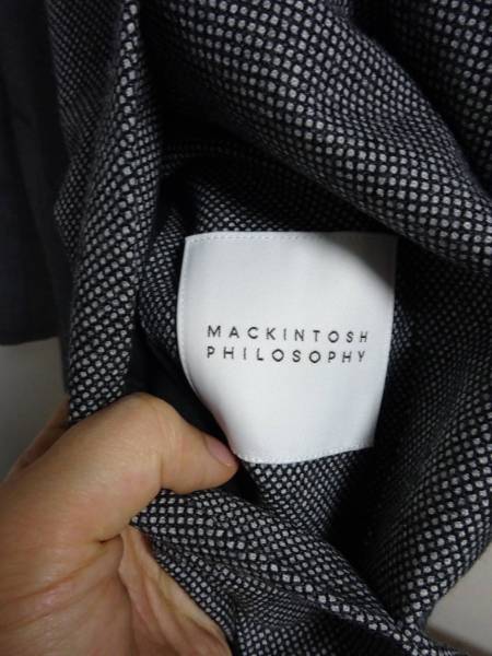 マッキントッシュフィロソフィー　リバーシブルウールキルティングコート　グレー　サイズ４０　ほぼ未使用超美品！
