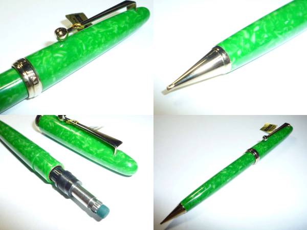 セーラー★セルロイドペンシル緑0.5ｍｍノック式 定価7500円廃番