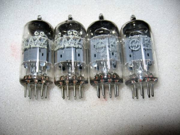 ☆ジャンク品、ナショナル(松下)真空管 12AX7/ECC83の4本組 12AX7