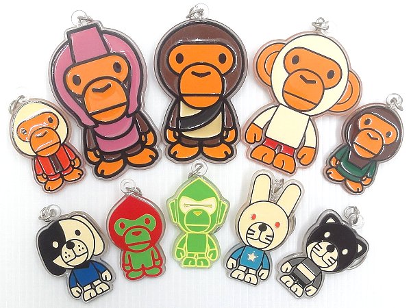 【まとめ売り】アベイジングエイプ ベイビーマイロ ストラップ 消しゴム APE BABY MILO エイプ ベビーマイロ キーホルダー 24点 セット まとめ