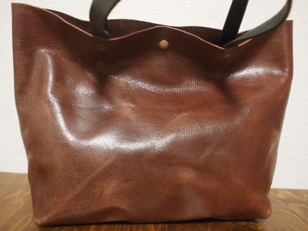 ハンドメイド本革国産ヌメ革C★レザーHFトートバッグBR712