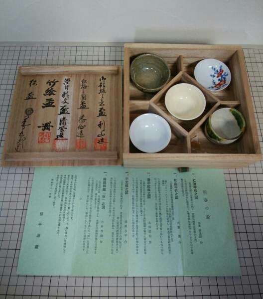 五名工盃 共箱 永楽善五郎 清風与平 近藤 土山恭仙 小林